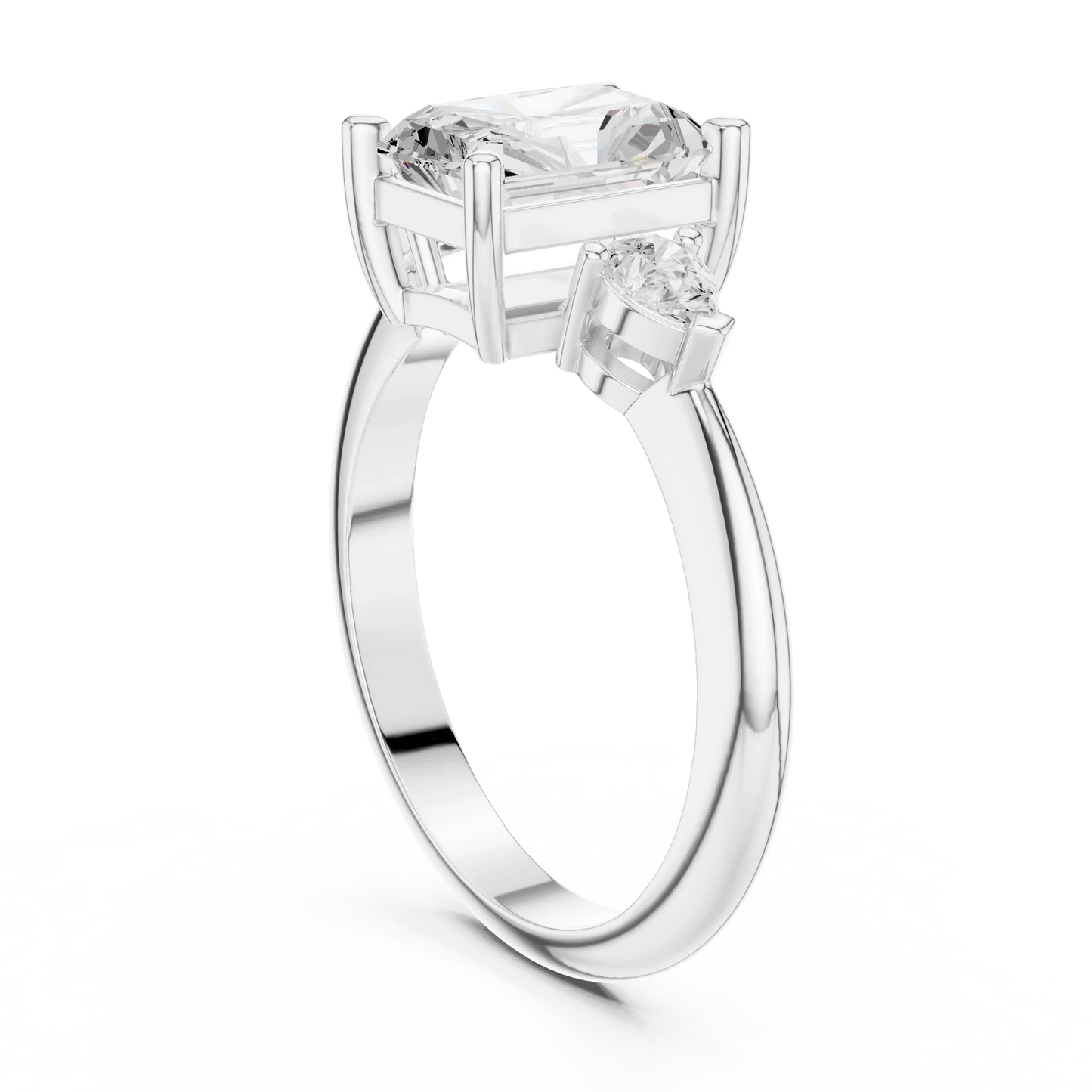 Titan Classic Radiant Diamond Three-Stone Ring