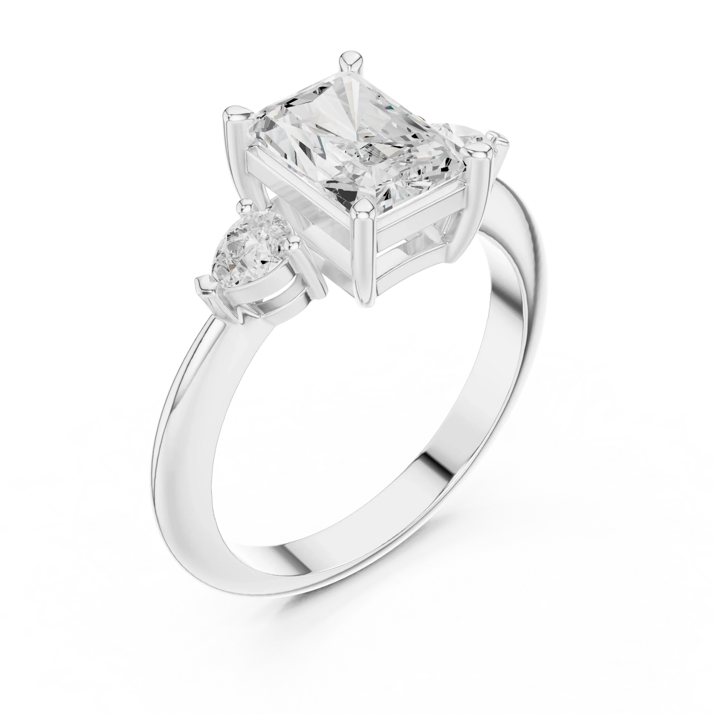 Titan Classic Radiant Diamond Three-Stone Ring