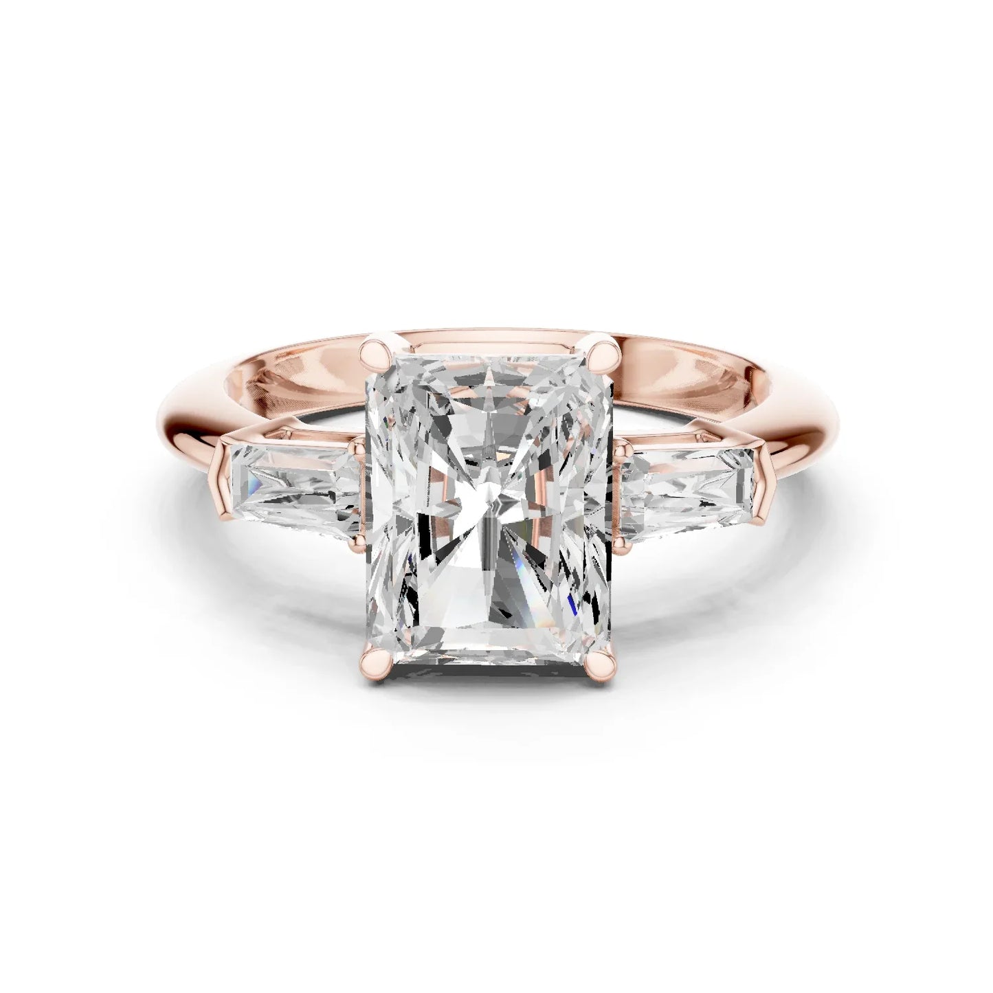 Solaris Radiant Diamond Three-Stone Ring