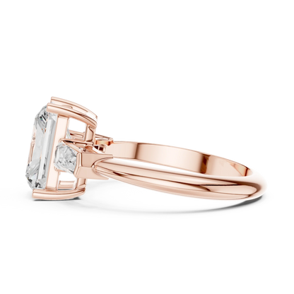 Solaris Radiant Diamond Three-Stone Ring