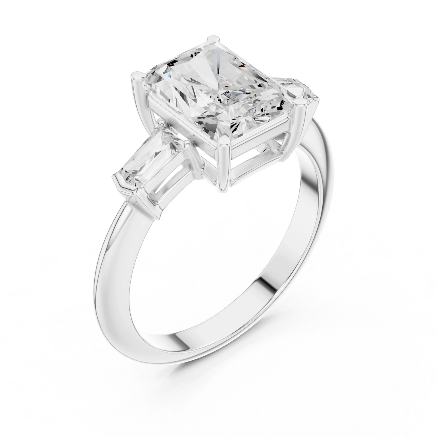 Solaris Radiant Diamond Three-Stone Ring