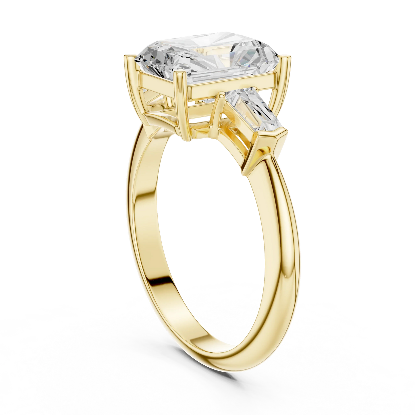 Solaris Radiant Diamond Three-Stone Ring