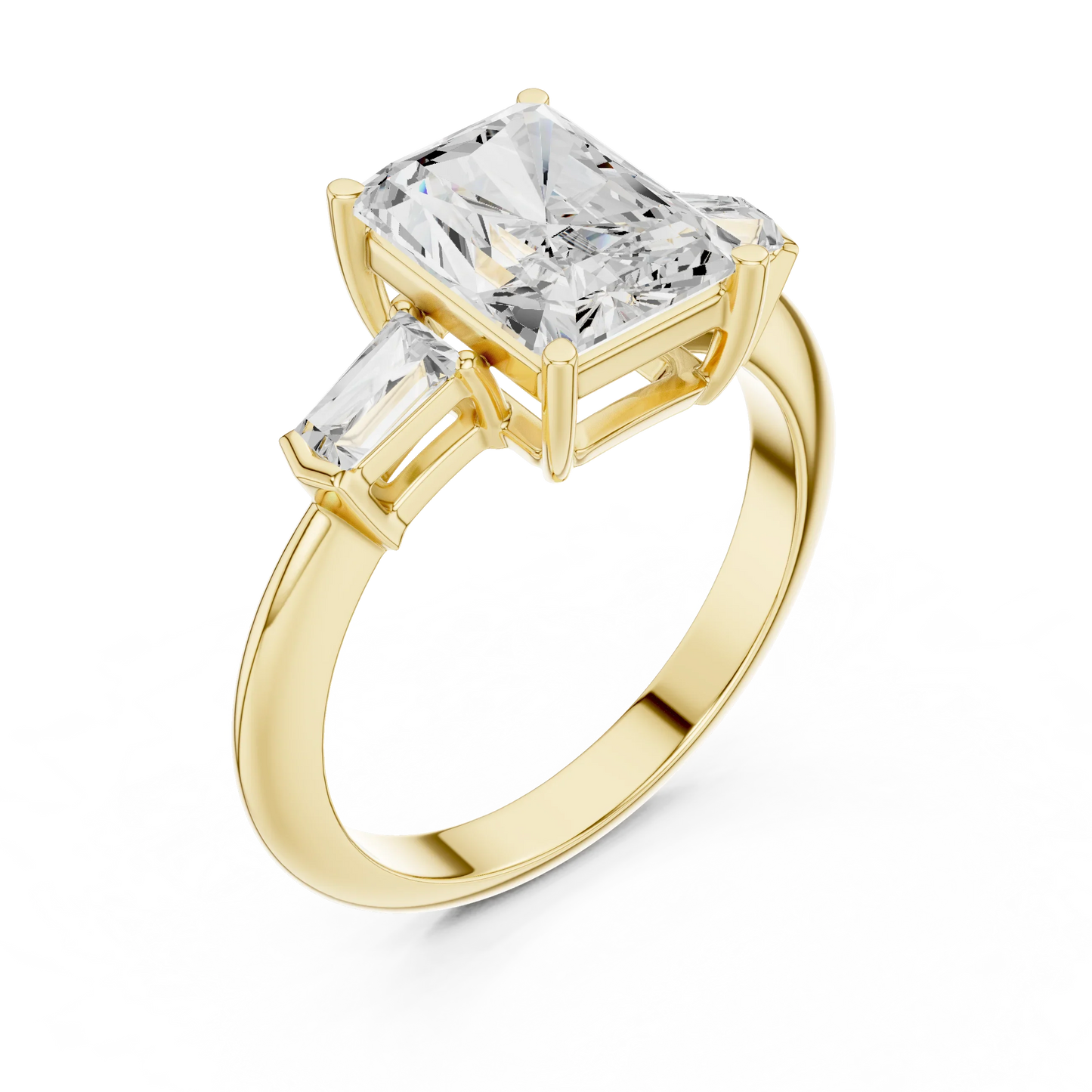 Solaris Radiant Diamond Three-Stone Ring