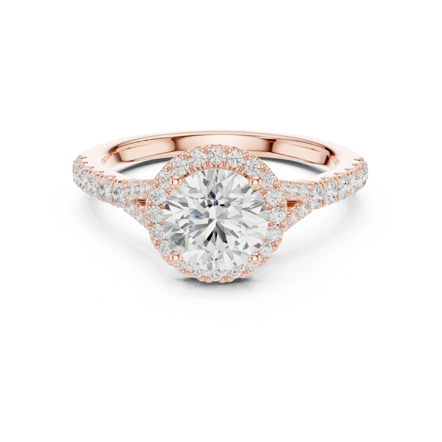 Sterling Timeless Round Halo Diamond Ring