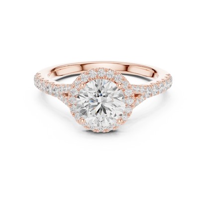 Sterling Timeless Round Halo Diamond Ring