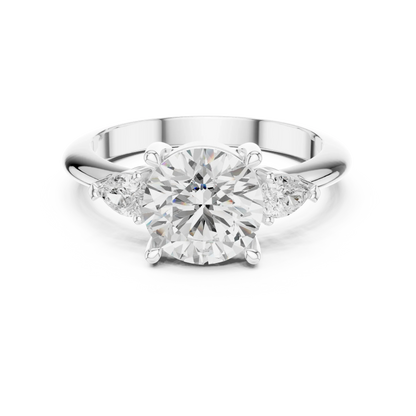 Heritage Classic Round Diamond Three-Stone Ring