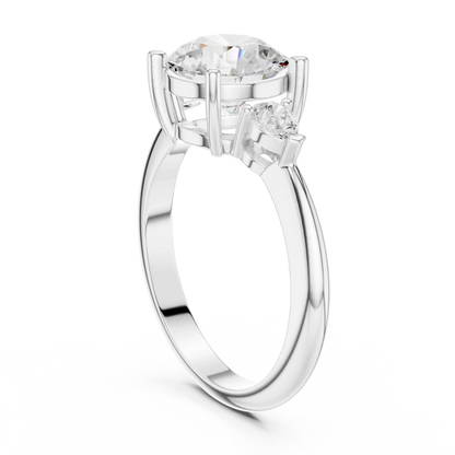 Heritage Classic Round Diamond Three-Stone Ring