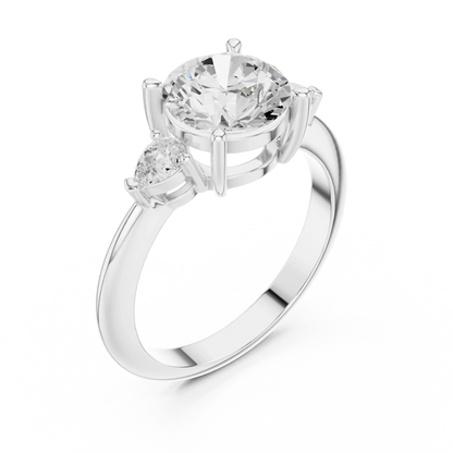 Heritage Classic Round Diamond Three-Stone Ring