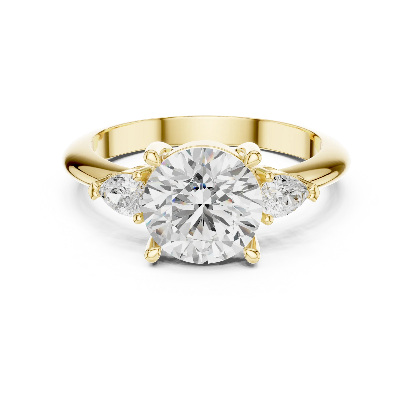 Heritage Classic Round Diamond Three-Stone Ring