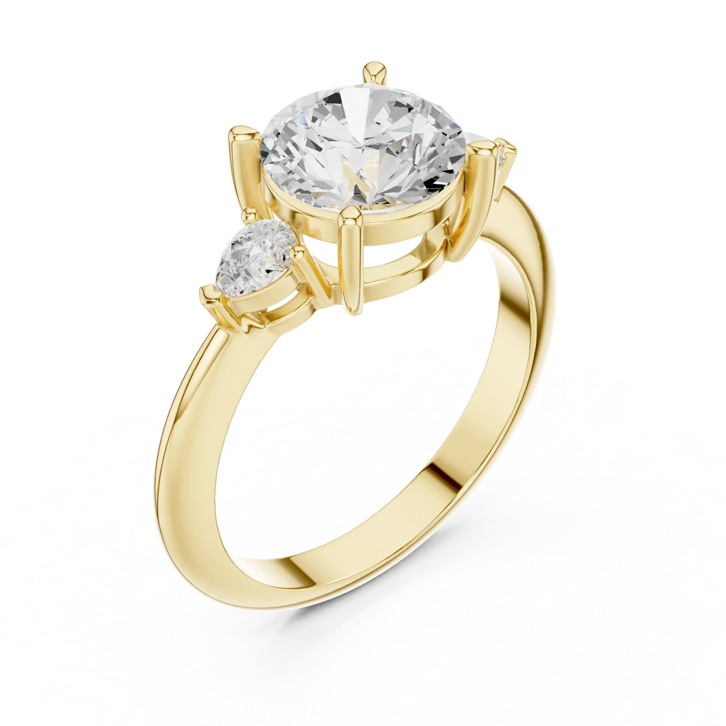 Heritage Classic Round Diamond Three-Stone Ring