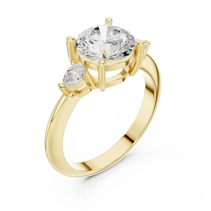 Heritage Classic Round Diamond Three-Stone Ring