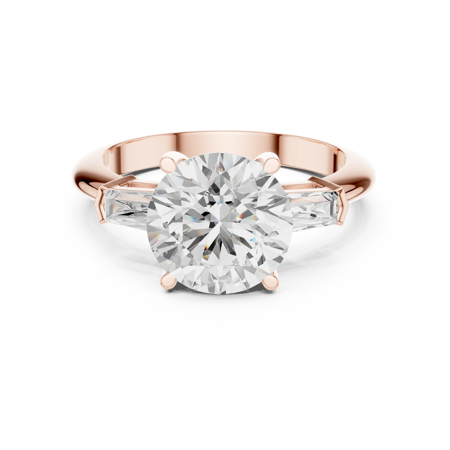 Meridian Round Diamond Three-Stone Ring