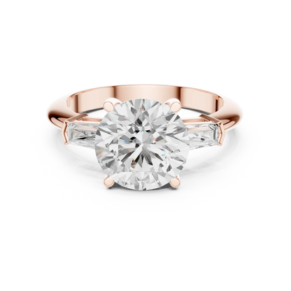 Meridian Round Diamond Three-Stone Ring