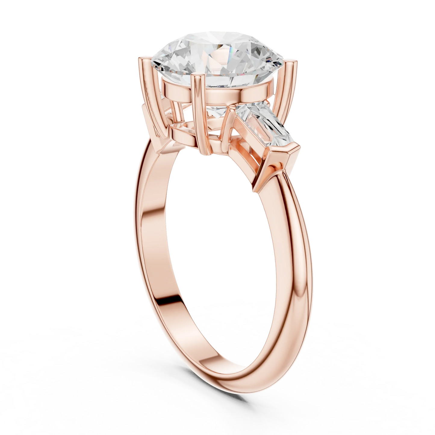 Meridian Round Diamond Three-Stone Ring