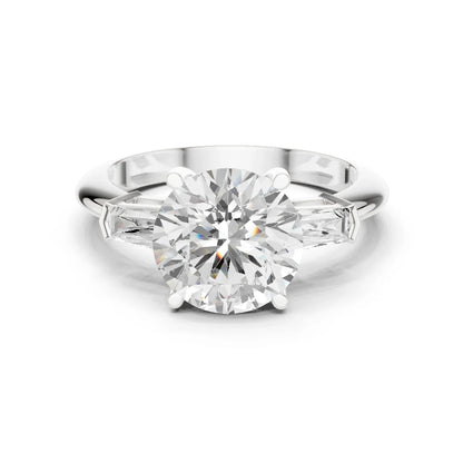 Meridian Round Diamond Three-Stone Ring