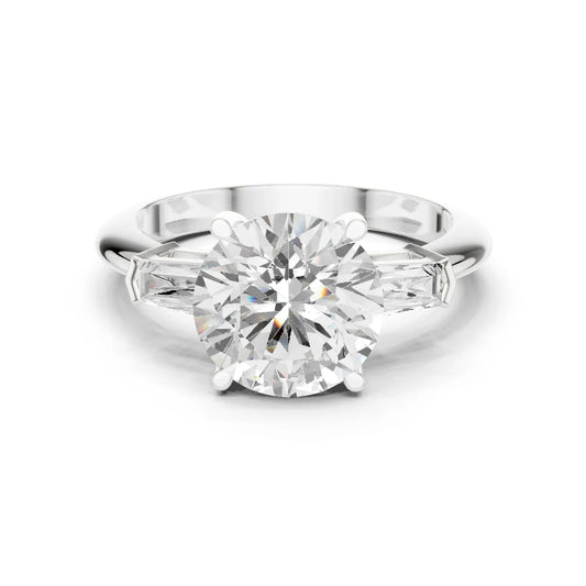 Meridian Round Diamond Three-Stone Ring