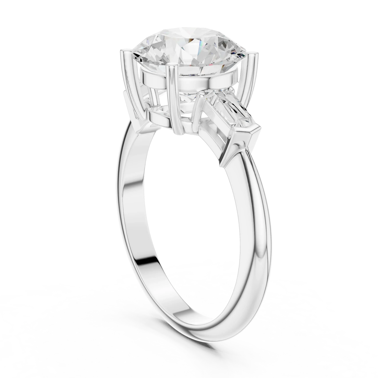 Meridian Round Diamond Three-Stone Ring