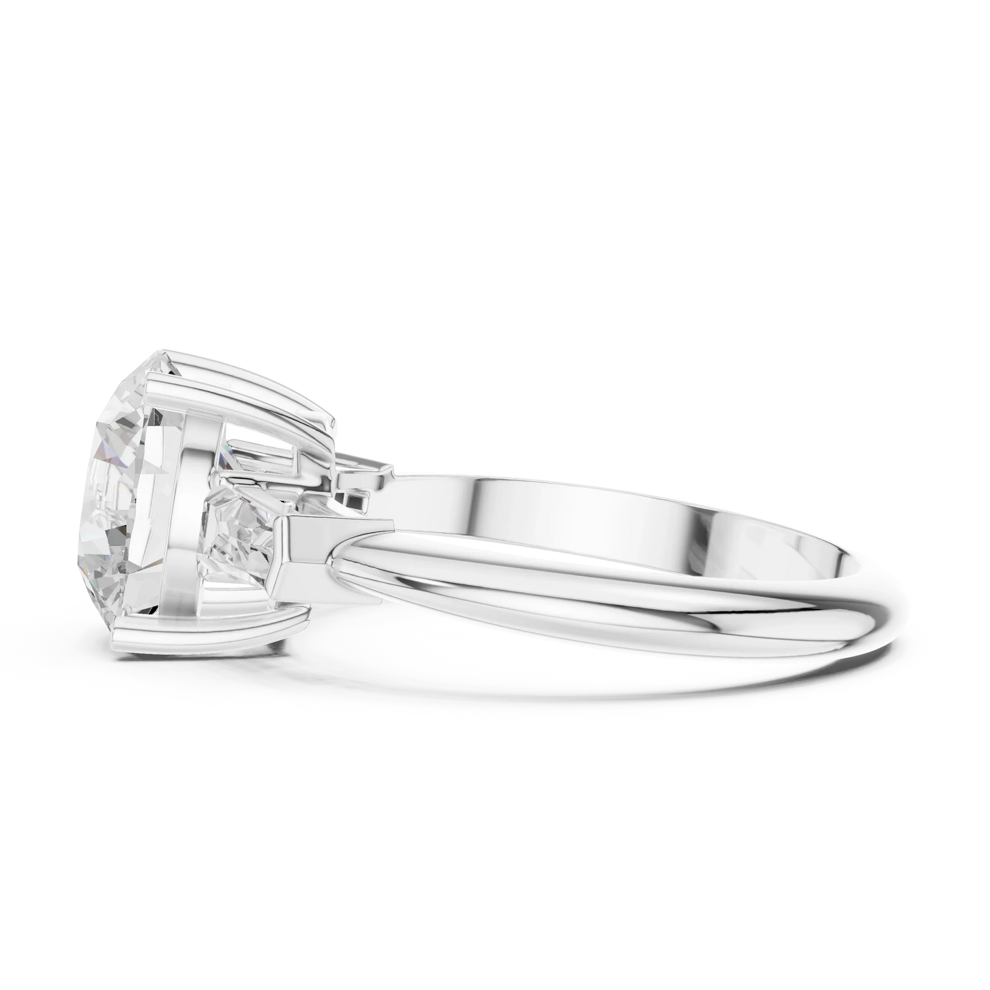 Meridian Round Diamond Three-Stone Ring