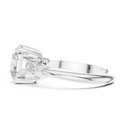 Meridian Round Diamond Three-Stone Ring