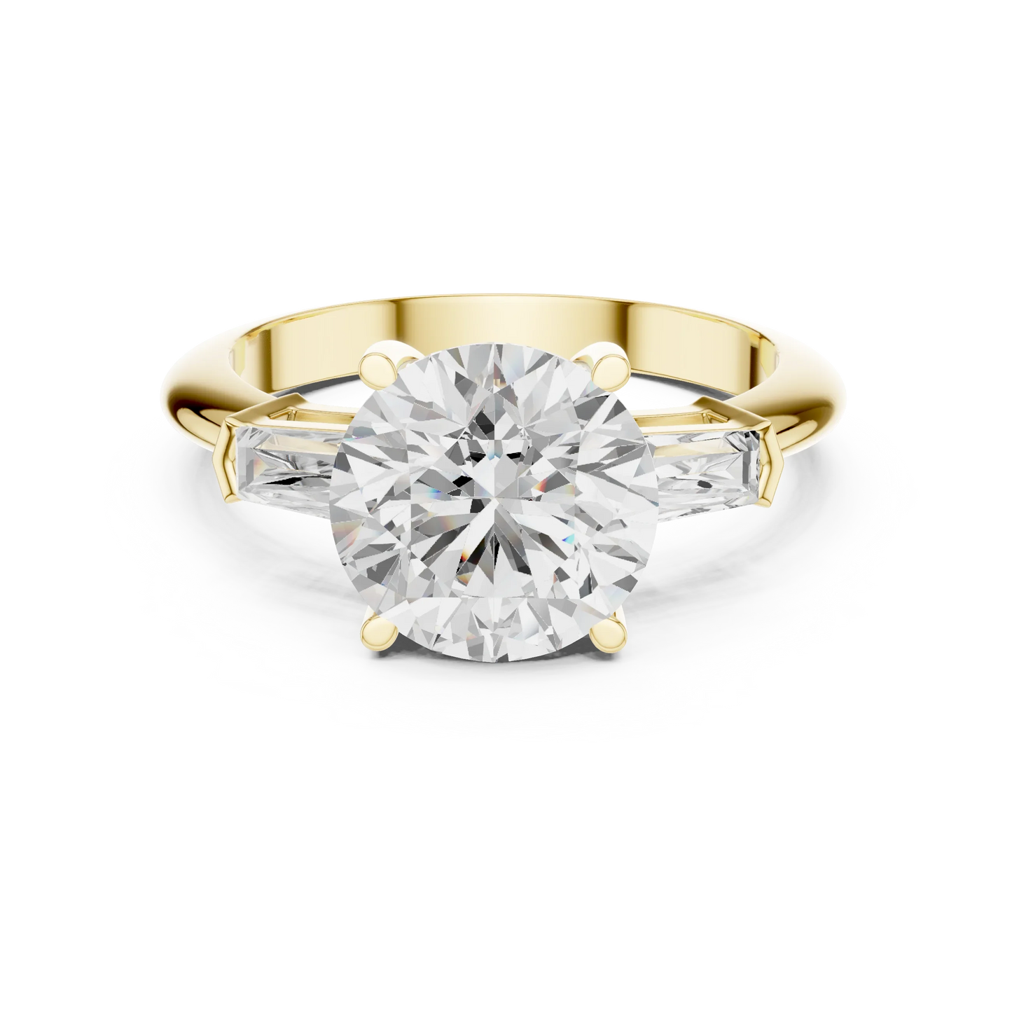 Meridian Round Diamond Three-Stone Ring