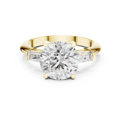 Meridian Round Diamond Three-Stone Ring
