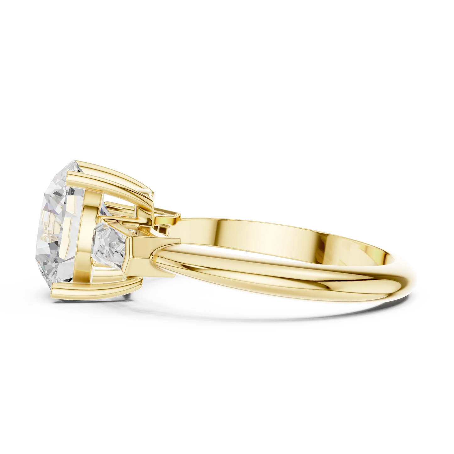 Meridian Round Diamond Three-Stone Ring