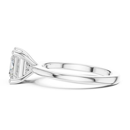 Royal Spark Princess Cut Diamond Ring White Gold Side View Princess Diamond