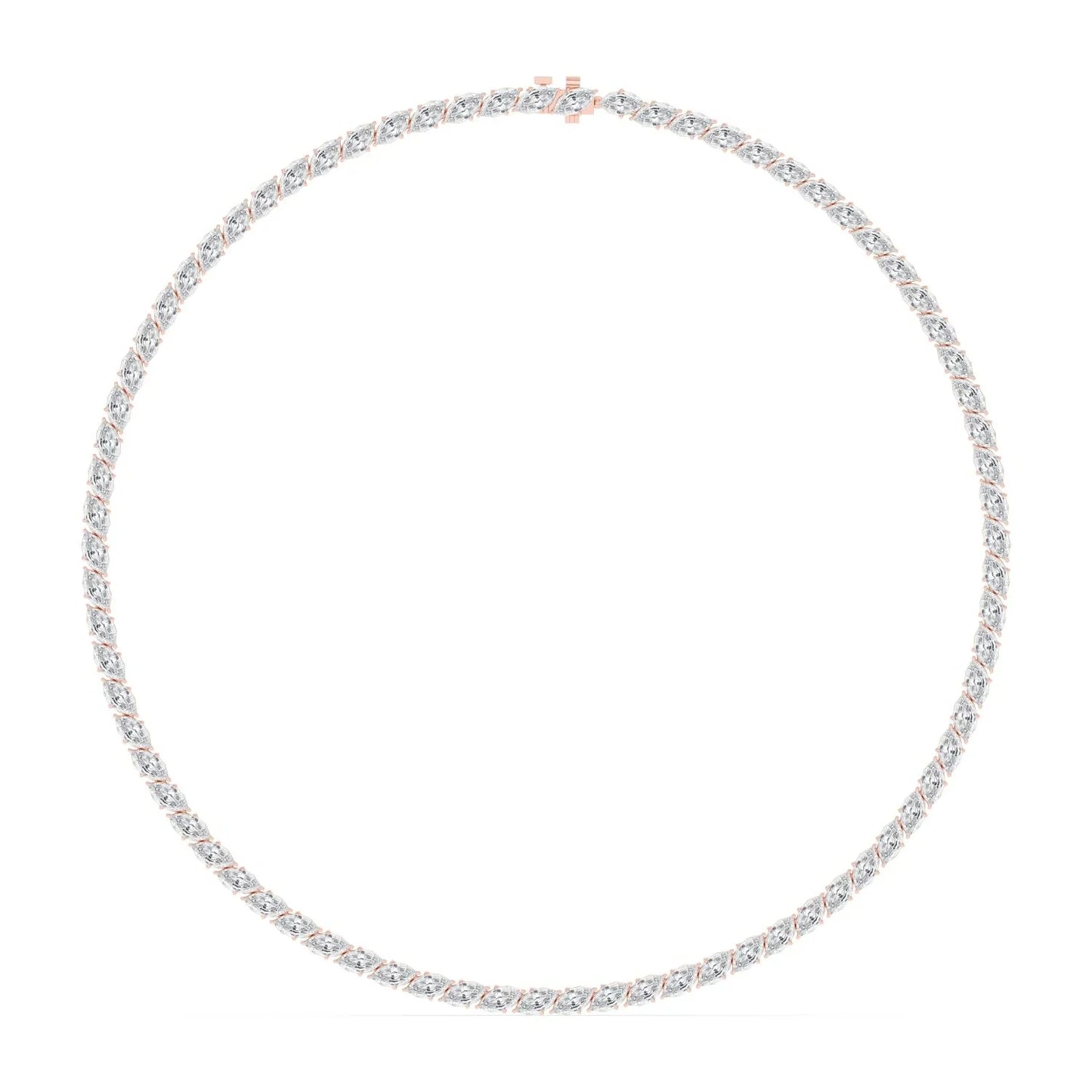 Marquise Cut Lab Grown Diamond Tennis Necklace