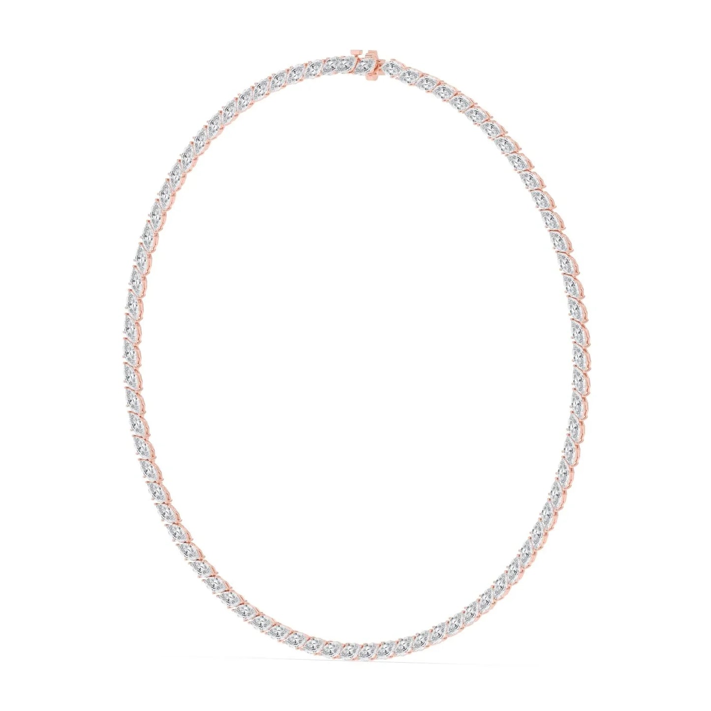 Marquise Cut Lab Grown Diamond Tennis Necklace