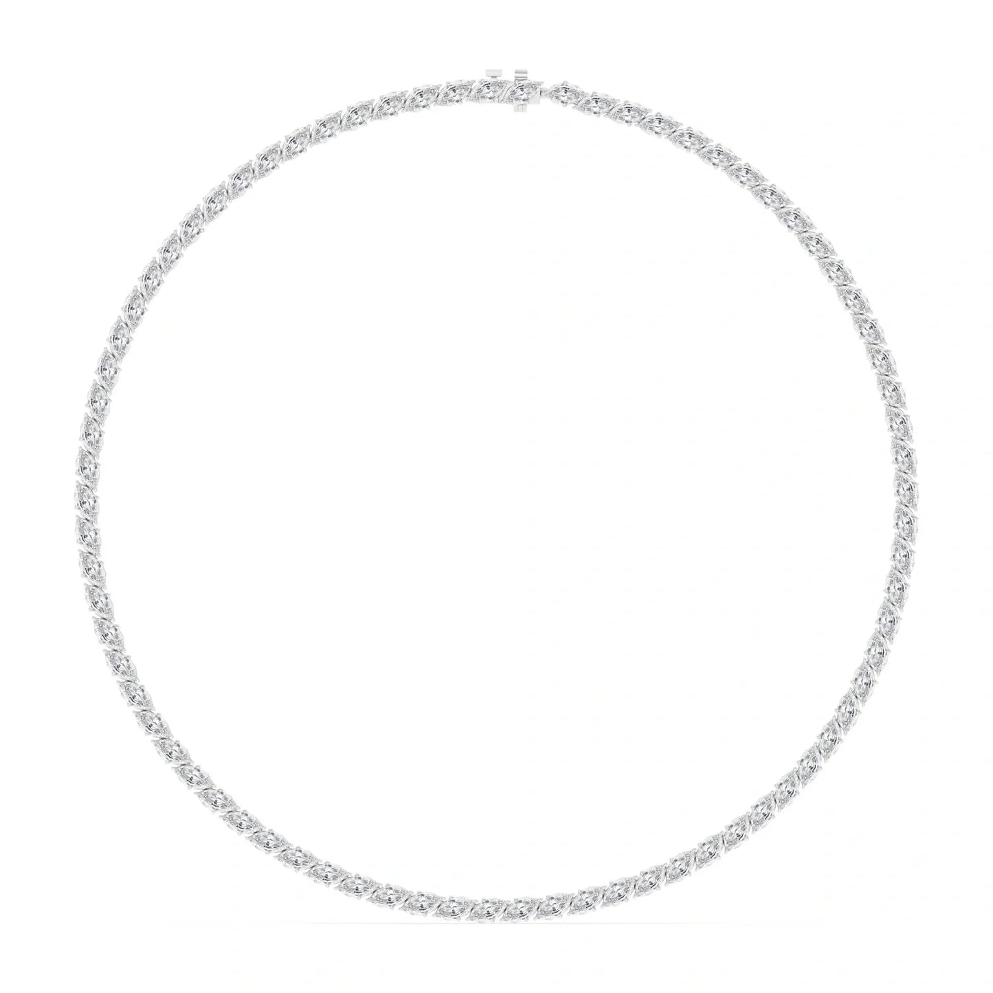 Marquise Cut Lab Grown Diamond Tennis Necklace