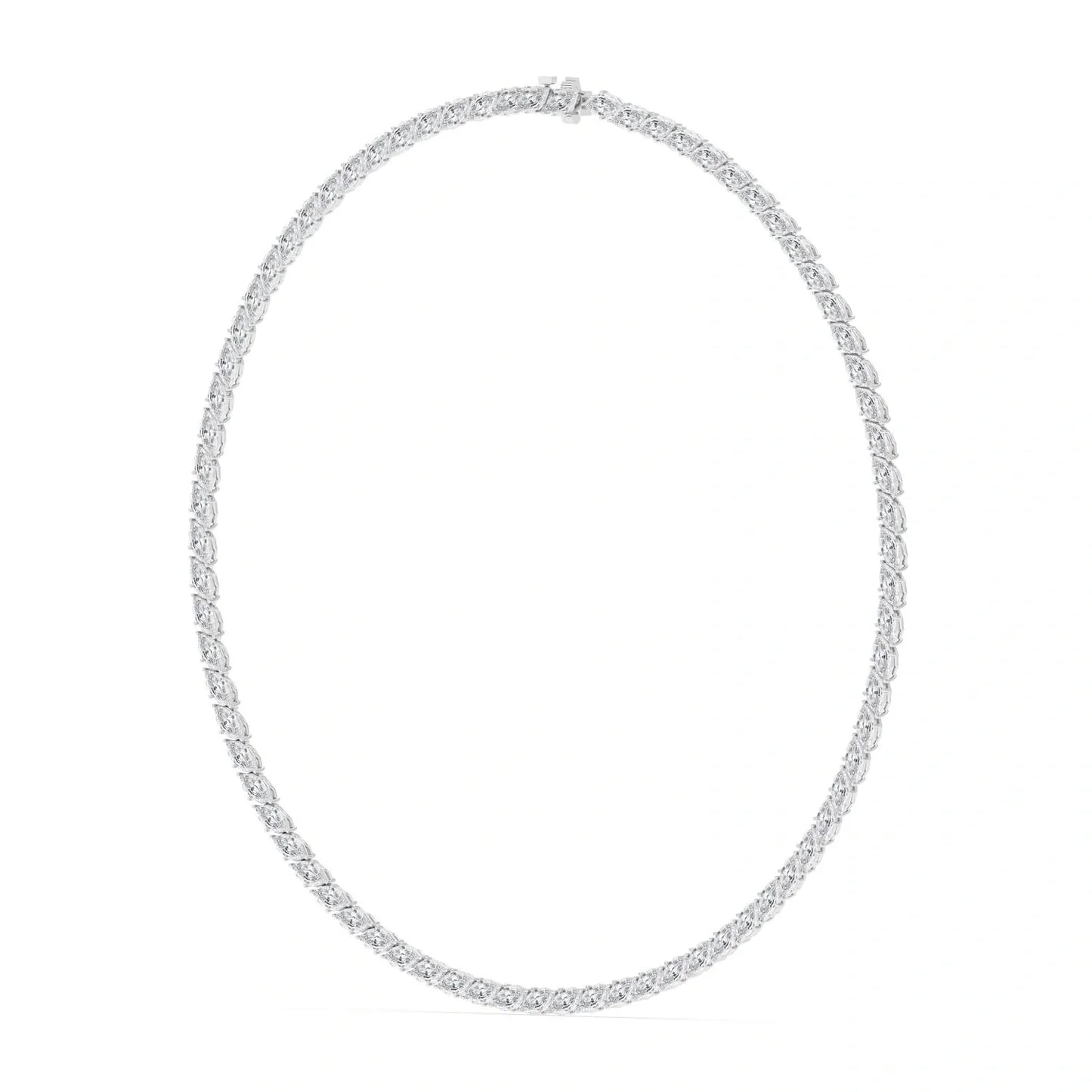 Marquise Cut Lab Grown Diamond Tennis Necklace