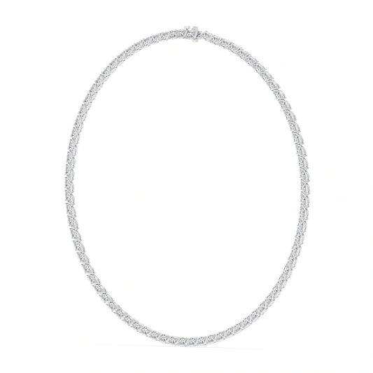 Marquise Cut Lab Grown Diamond Tennis Necklace