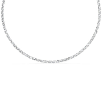 Marquise Cut Lab Grown Diamond Tennis Necklace