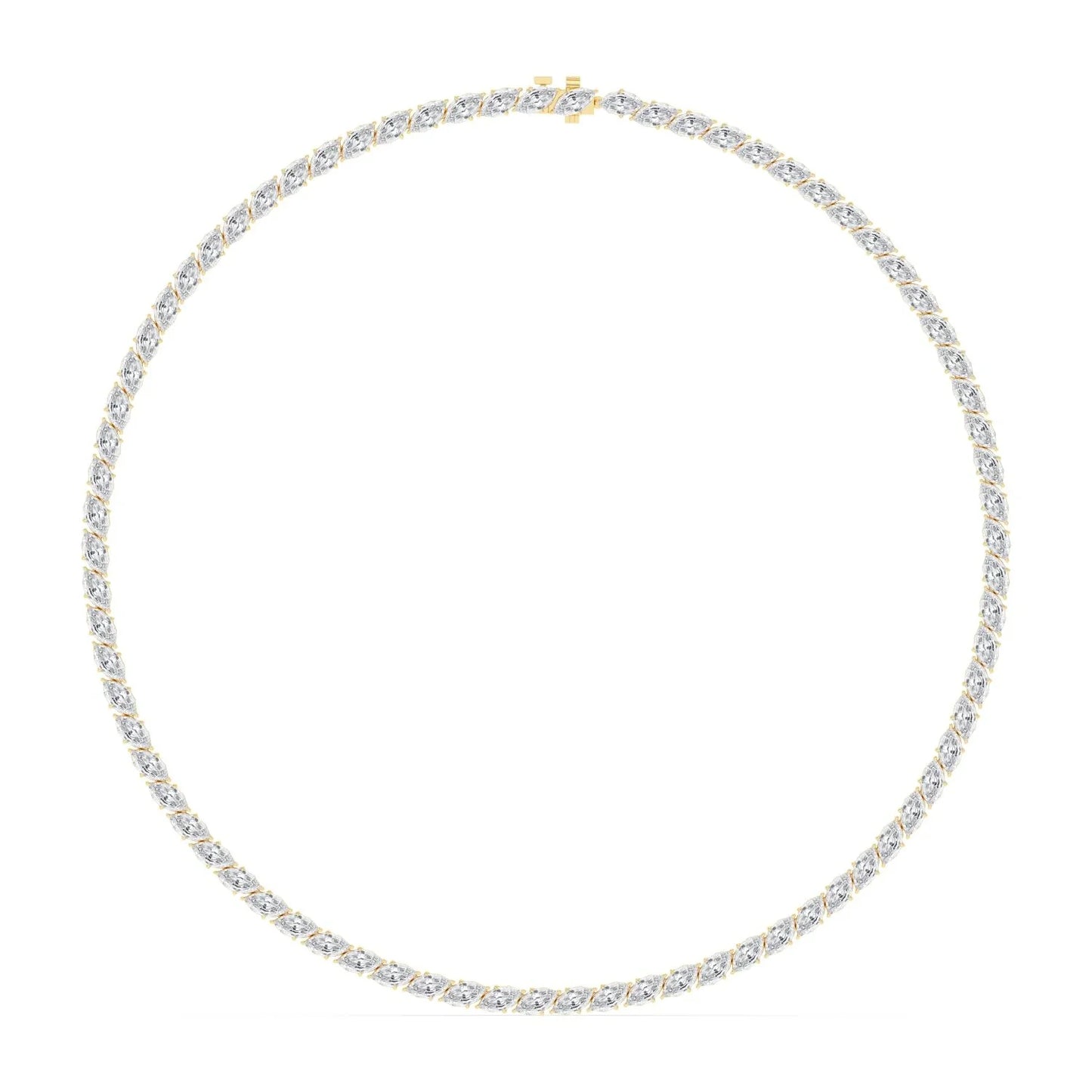 Marquise Cut Lab Grown Diamond Tennis Necklace