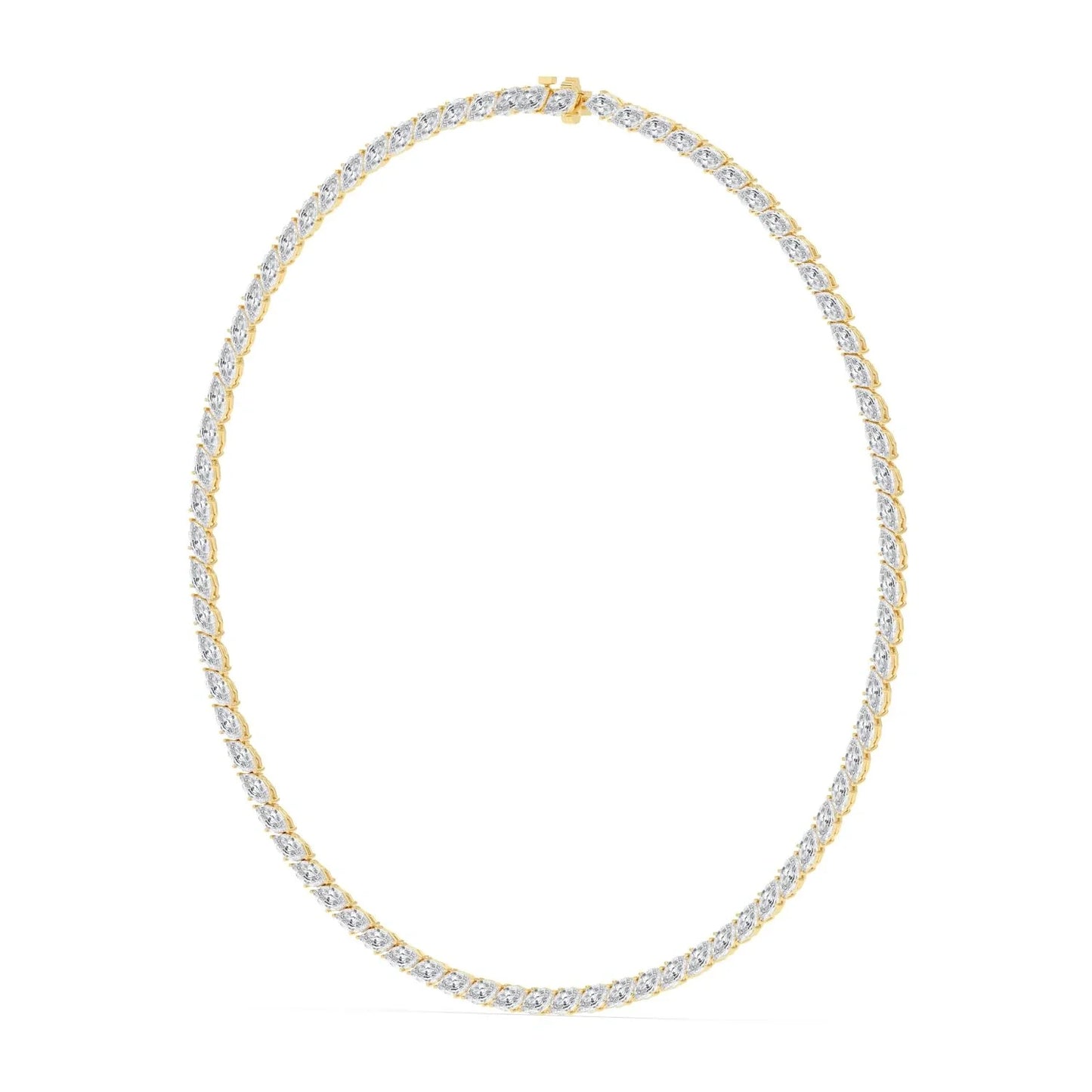Marquise Cut Lab Grown Diamond Tennis Necklace