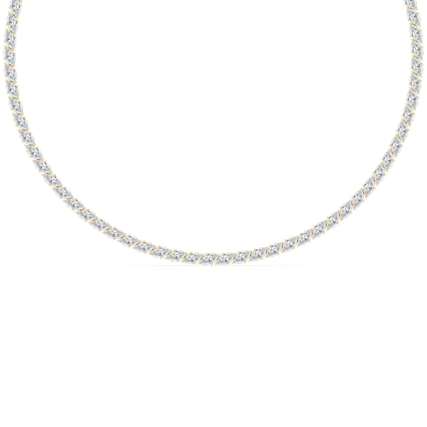 Marquise Cut Lab Grown Diamond Tennis Necklace