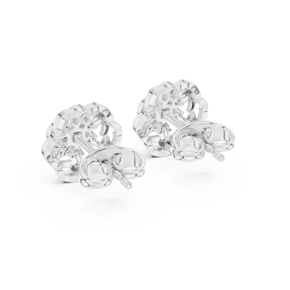 Rose Bloom Lab-Grown Diamond Stud Earrings