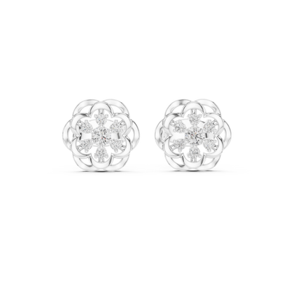 Rose Bloom Lab-Grown Diamond Stud Earrings
