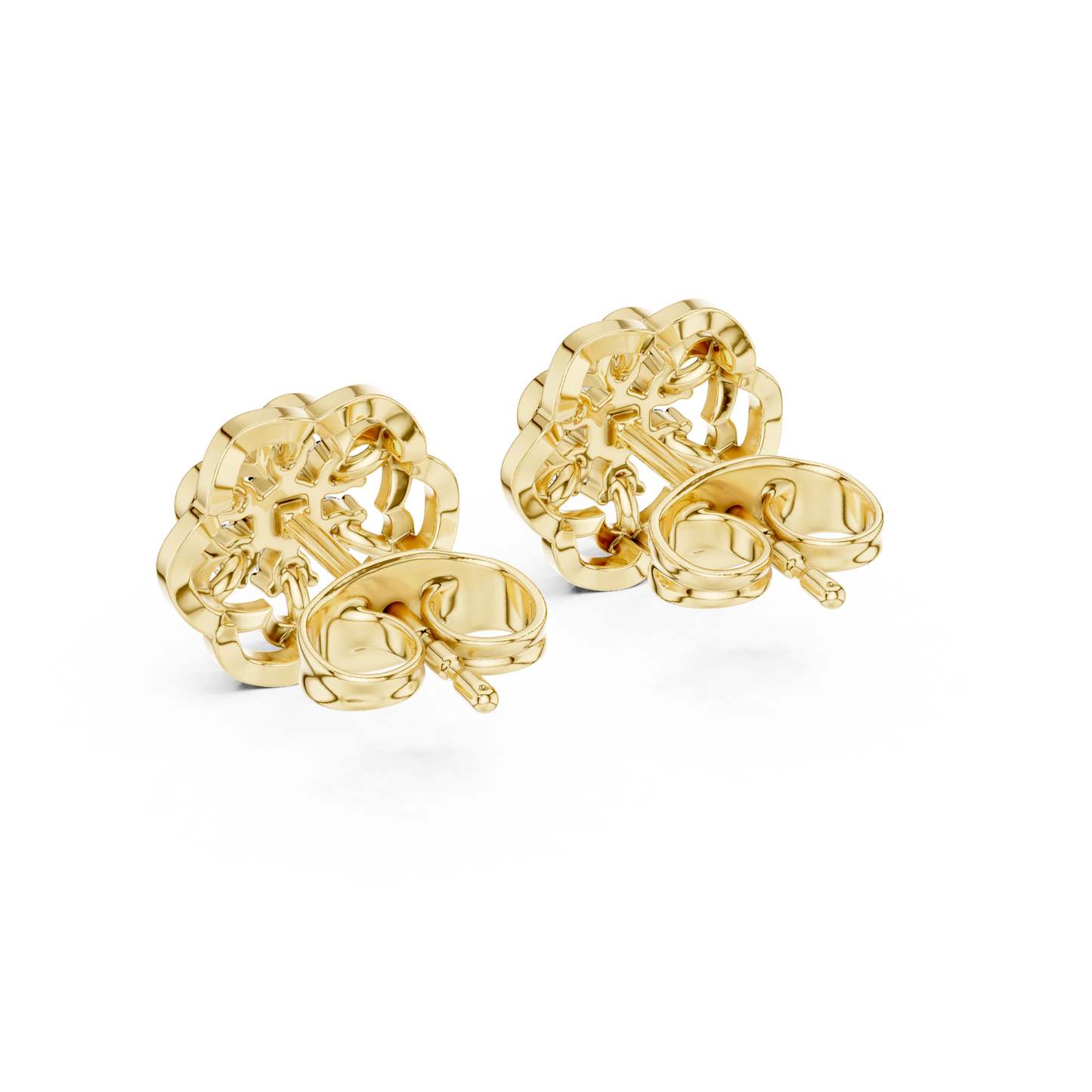 Rose Bloom Lab-Grown Diamond Stud Earrings