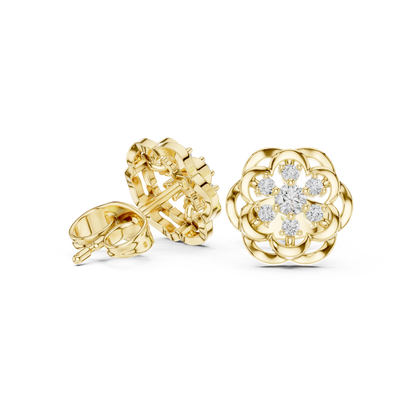 Rose Bloom Lab-Grown Diamond Stud Earrings
