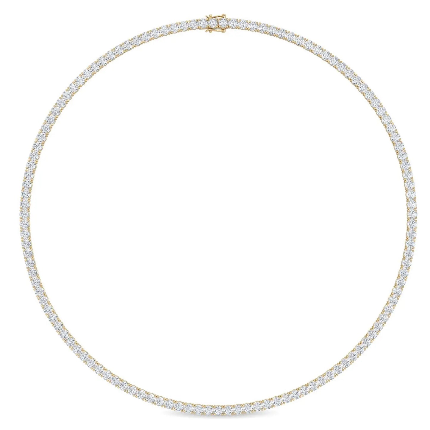Round Cut Lab Grown Diamond Tennis Necklace