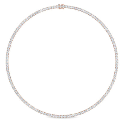 Round Cut Lab Grown Diamond Tennis Necklace