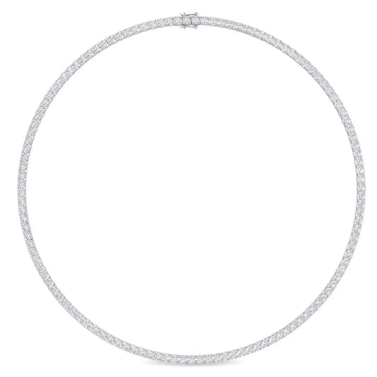 Round Cut Lab Grown Diamond Tennis Necklace