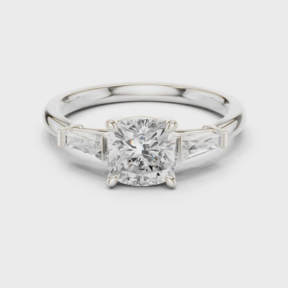 Iris Trinity Glow Cushion Diamond Ring