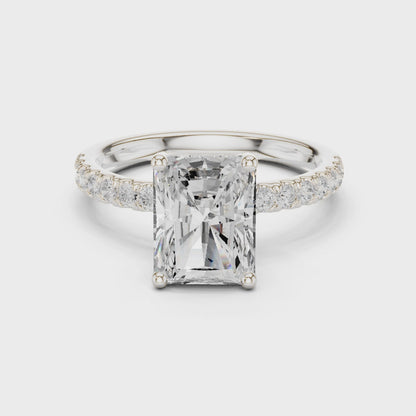 Kate Celeste Pavé Radiant Diamond Ring