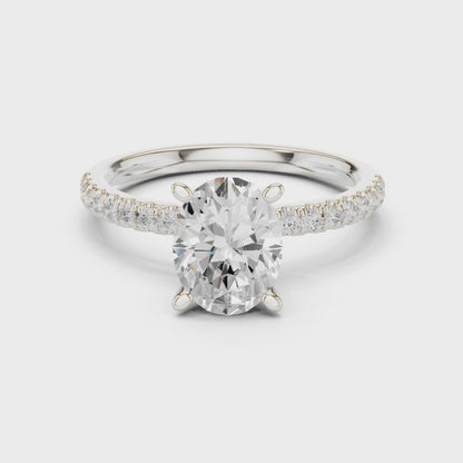 Jace Classic Pavé Oval Diamond Ring
