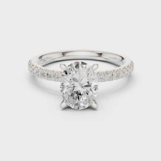 Jace Classic Pavé Oval Diamond Ring