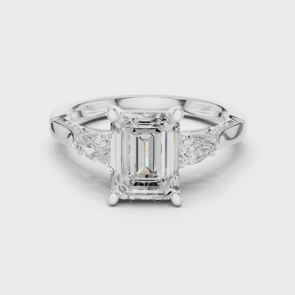 Ellis Imperial Grace Emerald Diamond Ring