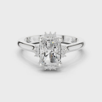Estella Radiant Diamond Halo Ring