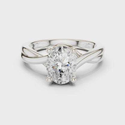 Elsa Rose Elegance Oval Diamond Twist Ring